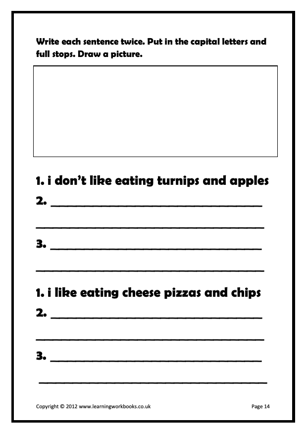 Writing Sentences Workbook 9