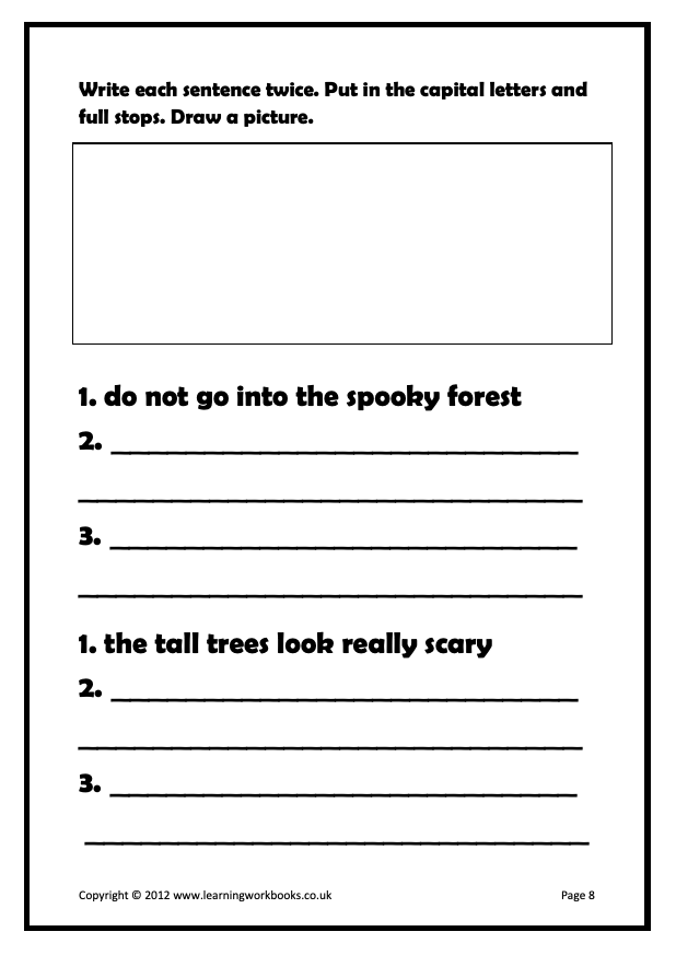 Writing Sentences Workbook 9